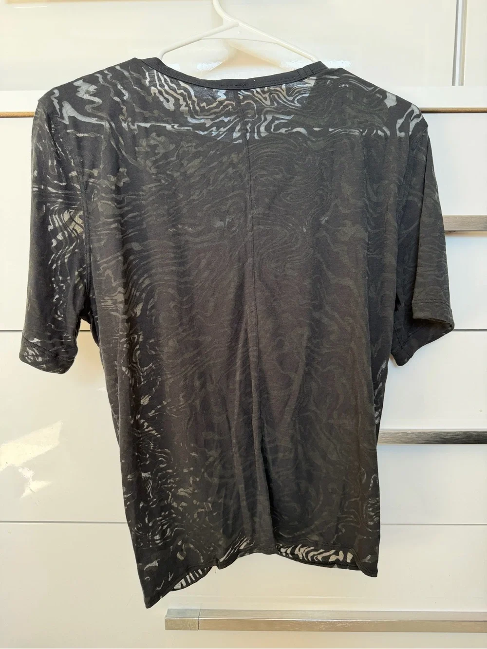 lululemon athletica Black Short-Sleeve Twist-Knot Mesh Tee